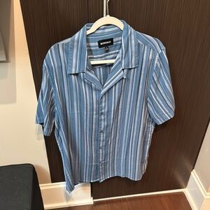 Bonobos Striped Button Down Camp Collar Shirt